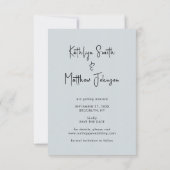 Dusty Blue Fun Script Modern Photo Wedding Save The Date (Achterkant)