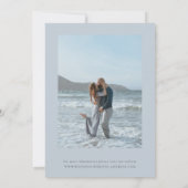 Dusty Blue Garden Floral Foto Save The Date (Achterkant)