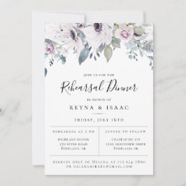 Dusty Blue Garden Floral Rehearsal Dinner Aankondiging
