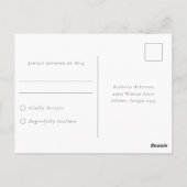 Dusty Blue Garden Floral RSVP Briefkaart (Achterkant)