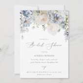 Dusty Blue Garden Floral Vrijgezellenfeest Kaart (Voorkant)