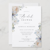 Dusty Blue Garden Floral Vrijgezellenfeest Kaart (Voorkant)