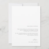 Dusty Blue Garden Floral Wedding Foto Bedankkaart (Achterkant)