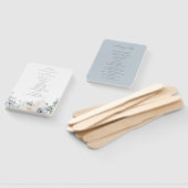 Dusty Blue Garden Floral Wedding Handwaaier (Niet-gemonteerd)