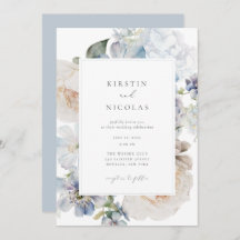 Dusty Blue Garden Floral Wedding
