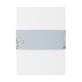 Dusty Blue Garden Floral Wedding Uitnodigingen Wikkel (Achterkant Voorbeeld)