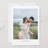 Dusty Blue Garden Rozen Bruiloft Save the Date Kaart (Achterkant)