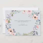 Dusty Blue Geometric Floral | Foto-Moederdag Kaart (Achterkant)