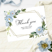 Dusty Blue Geometric Vrijgezellenfeest dank u Briefkaart