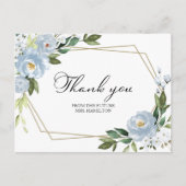 Dusty Blue Geometric Vrijgezellenfeest dank u Briefkaart (Voorkant)