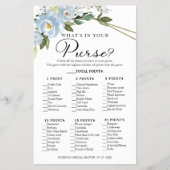 Dusty Blue Geometric Wat zit er in je paarse spel Flyer (Voorkant)