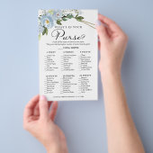 Dusty Blue Geometric Wat zit er in je paarse spel Flyer (Hand)