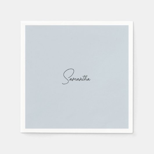 Dusty Blue Gepersonaliseerd Baby shower Servet (Voorkant)