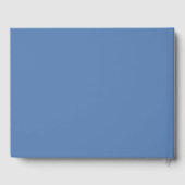 Dusty Blue gepersonaliseerd modern bruiloft gasten Gastenboek (Achterkant)