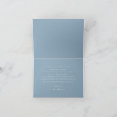 Dusty Blue Gingham Baby Thank You Card | Blocks Bedankkaart (Binnen)