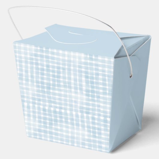 Dusty Blue Gingham Brunch Vrijgezellenfeest Leuke  Bedankdoosjes (Achterkant)