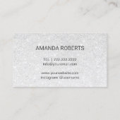 Dusty Blue Glitter Lashes & Brows Makeup Artist Visitekaartje (Achterkant)