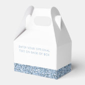 Dusty Blue Glitter Modern Birthday Baby shower Bedankdoosjes (Achterkant)
