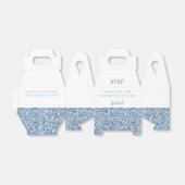 Dusty Blue Glitter Modern Birthday Baby shower Bedankdoosjes (Uitgevouwen)