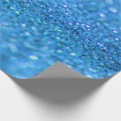 Dusty Blue Glitter-ontwerp Cadeaupapier (Hoek)