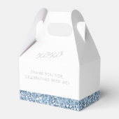 Dusty Blue Glitter Sweet 16 Specialized Bedankdoosjes (Achterkant)