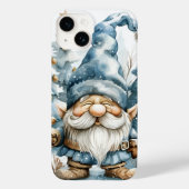 Dusty Blue Gnome en kerstbomen Case-Mate iPhone Case (Achterkant)