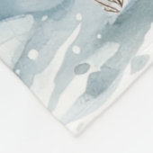 Dusty Blue Gnome en kerstbomen Fleece Deken (Hoek)