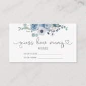 Dusty blue gok hoeveel kisses brudal game informatiekaartje (Voorkant)