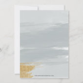 Dusty Blue Gold Calligraphy Vrijgezellenfeest Kaart (Achterkant)