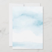 Dusty Blue Gold Cross Eerste Heilige Communie Kaart (Achterkant)