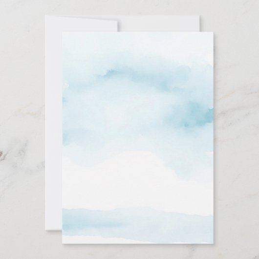 Dusty Blue Gold Cross Eerste Heilige Communie Kaart (Achterkant)