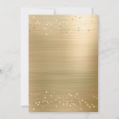 Dusty Blue Gold Floral Quinceañera Kaart (Achterkant)