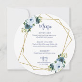 Dusty Blue Gold Floral Vrijgezellenfeest Circle Me Kaart (Voorkant)