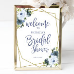 Dusty Blue Gold Floral Vrijgezellenfeest Welkom Poster<br><div class="desc">Een mooi stoffig blauw floreel, geometrisch welkom teken voor een vrijgezellenfeest. Eenvoudig aan te passen met uw details. Neem contact met me op via chat als je vragen hebt over het kunstwerk of je moet aanpassen. OPMERKING: voor hulp bij bestellingen, verzendgegevens, productinformatie, enz., neemt u rechtstreeks contact op met Zazzle...</div>