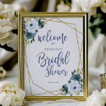 Dusty Blue Gold Floral Vrijgezellenfeest Welkom Poster<br><div class="desc">Een mooi stoffig blauw floreel, geometrisch welkom teken voor een vrijgezellenfeest. Eenvoudig aan te passen met uw details. Neem contact met me op via chat als je vragen hebt over het kunstwerk of je moet aanpassen. OPMERKING: voor hulp bij bestellingen, verzendgegevens, productinformatie, enz., neemt u rechtstreeks contact op met Zazzle...</div>