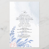 Dusty Blue Gold Geometric Floral Wedding Ceremony (Achterkant)