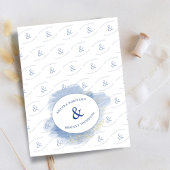 Dusty Blue & Gold Glitter Bruiloft Save The Date Kaart