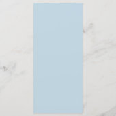 Dusty Blue Gold Glitter Floral QR Code Bar Menu (Achterkant)