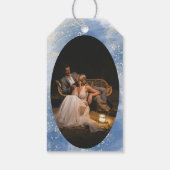 Dusty Blue Gold Glitter Rustic Bedankt Favor Cadeaulabel (Achterkant)