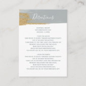 Dusty Blue Gold Minimalist Calligraphy Wedding Informatiekaartje (Voorkant)
