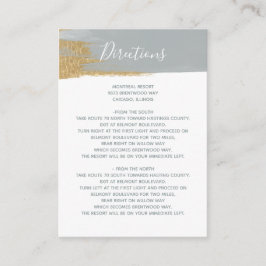 Dusty Blue Gold Minimalist Calligraphy Wedding Informatiekaartje