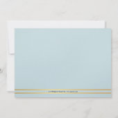 Dusty Blue Gold Painted Mountain Weddenschappen Kaart (Achterkant)