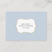 Dusty Blue Gold Request Enclosure Card Informatiekaartje (Achterkant)