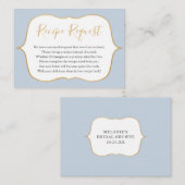Dusty Blue Gold Request Enclosure Card Informatiekaartje (Voorkant / Achterkant)