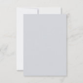 Dusty Blue Gold Text Wedding RSVP Kaartje (Achterkant)