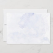 Dusty Blue Gold Wildflower Rehearings Dinner Kaart (Achterkant)