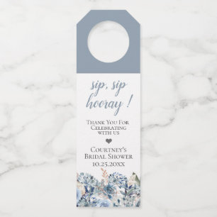 Dusty Blue Golden Botanical Flessenhanger