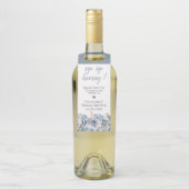 Dusty Blue Golden Botanical Flessenhanger (Op fles)
