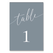 Dusty Blue Gray Elegant Minimalist Kaart (Achterkant)