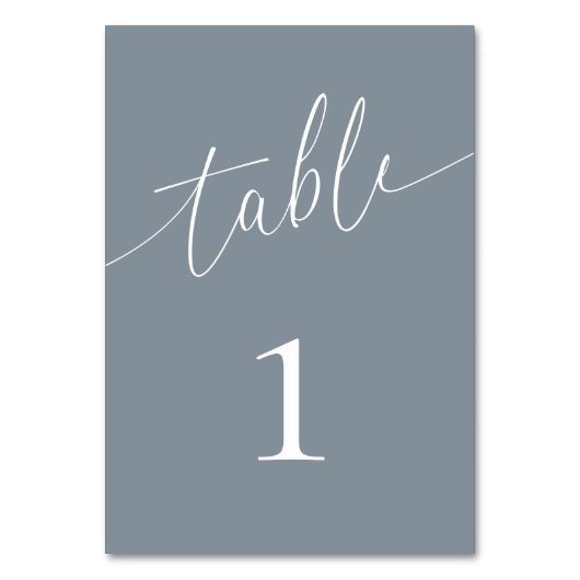 Dusty Blue Gray Elegant Minimalist Kaart (Voorkant)